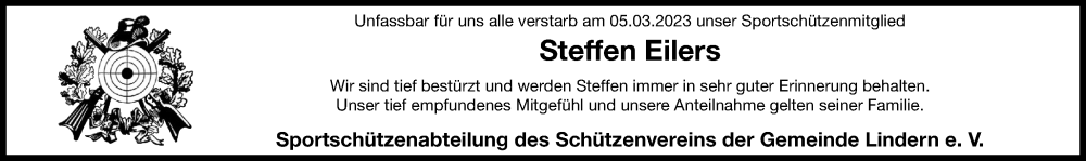  Traueranzeige für Steffen Eilers vom 10.03.2023 aus OM-Medien