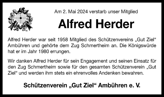 Anzeige von Alfred Herder von OM-Medien