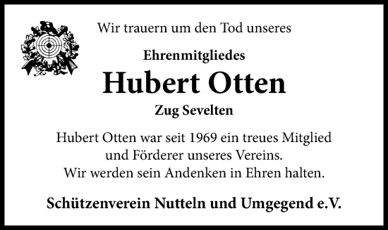 Anzeige von Hubert Otten von OM-Medien
