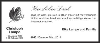 Anzeige von Christoph Lampe von OM-Medien
