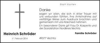 Anzeige von Heinrich Schröder von OM-Medien