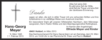 Anzeige von Hans-Georg Meyer von OM-Medien