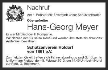 Anzeige von Hans-Georg Meyer von OM-Medien