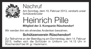 Anzeige von Heinrich Pille von OM-Medien