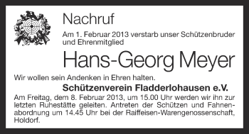 Anzeige von Hans-Georg Meyer von OM-Medien