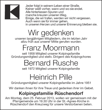 Anzeige von Heinrich Pille von OM-Medien