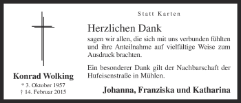 Anzeige von Konrad Wolking von OM-Medien