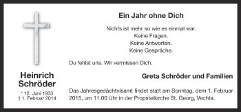 Anzeige von Heinrich Schröder von OM-Medien