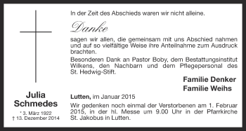 Anzeige von Julia Schmedes von OM-Medien