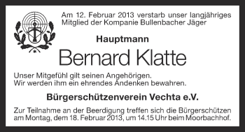Anzeige von Bernard Klatte von OM-Medien