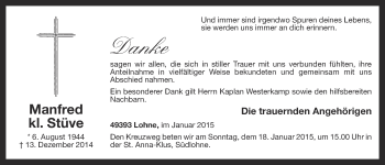 Anzeige von Manfred kl Stueve von OM-Medien