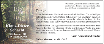 Anzeige von Klaus-Dieter Schacht von OM-Medien