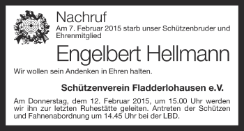 Anzeige von Engelbert Hellmann von OM-Medien