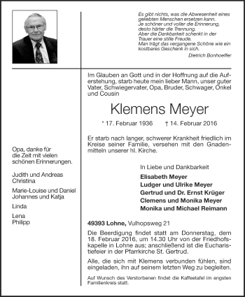 Anzeige von Klemens Meyer von OM-Medien