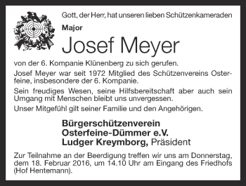 Anzeige von Josef Meyer von OM-Medien