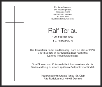 Anzeige von Ralf Terlau von OM-Medien