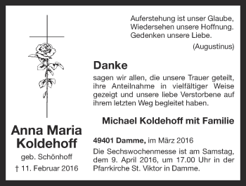 Anzeige von Anna Maria Koldehoff von OM-Medien