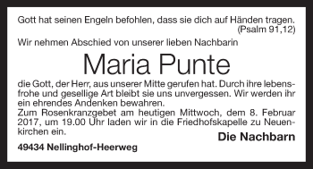 Anzeige von Maria Punte von OM-Medien