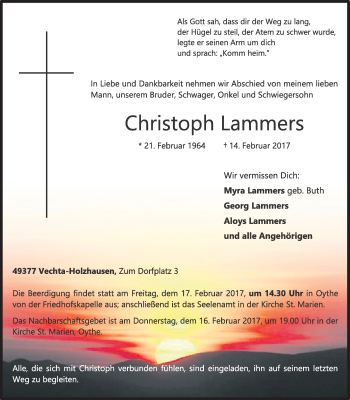 Anzeige von Christoph Lammers von OM-Medien
