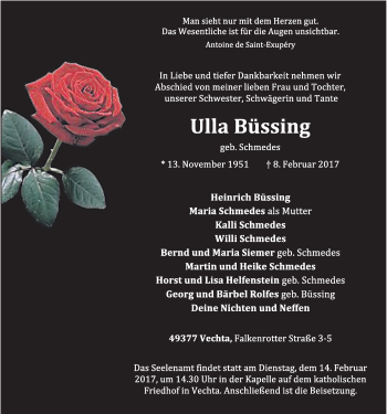 Anzeige von Ulla Büssing von OM-Medien