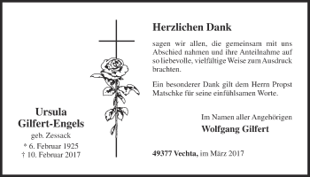 Anzeige von Ursula Gilfert-Engels von OM-Medien