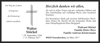 Anzeige von Walter Stöckel von OM-Medien