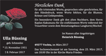 Anzeige von Ulla Büssing von OM-Medien