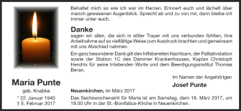 Anzeige von Maria Punte von OM-Medien