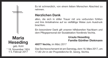 Anzeige von Maria Heseding von OM-Medien