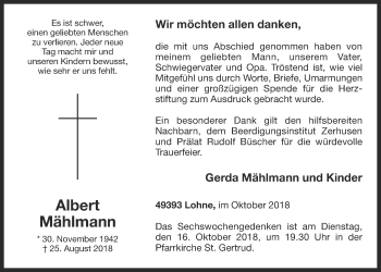 Anzeige von Albert Mählmann von OM-Medien