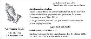 Anzeige von Antonius Buck von OM-Medien