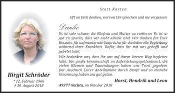 Anzeige von Birgit Schröder von OM-Medien