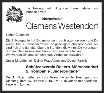 Anzeige von Clemens Westendorf von OM-Medien