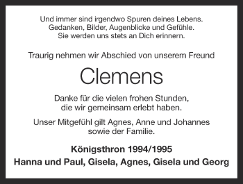 Anzeige von Clemens Westendorf von OM-Medien