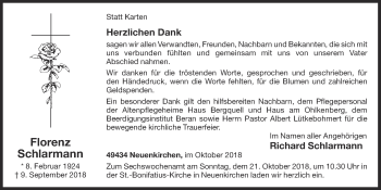 Anzeige von Florenz Schlarmann von OM-Medien