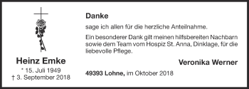 Anzeige von Heinz Emke von OM-Medien
