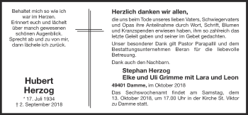 Anzeige von Hubert Herzog von OM-Medien