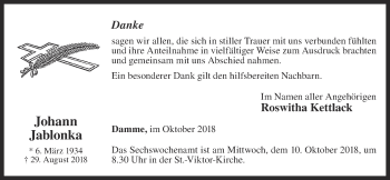 Anzeige von Johann Jablonka von OM-Medien