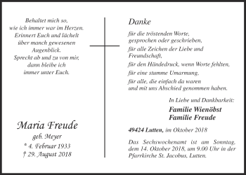 Anzeige von Maria Freude von OM-Medien