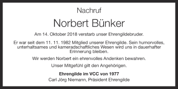 Anzeige von Norbert Bünker von OM-Medien
