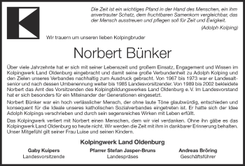 Anzeige von Norbert Bünker von OM-Medien