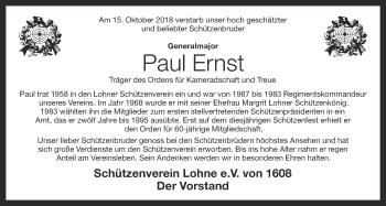 Anzeige von Paul Ernst von OM-Medien