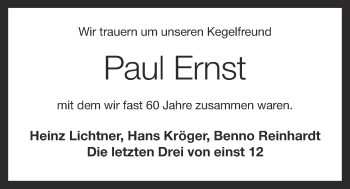 Anzeige von Paul Ernst von OM-Medien