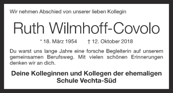Anzeige von Ruth Wilmhoff-Covolo von OM-Medien