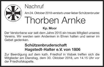 Anzeige von Thorben Arnke von OM-Medien