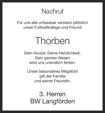 Anzeige von Thorben Arnke von OM-Medien