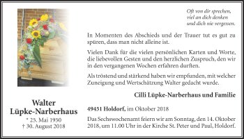 Anzeige von Walter Lüpke-Narberhaus von OM-Medien