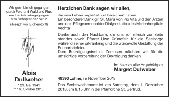 Anzeige von Alois Dullweber von OM-Medien