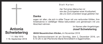 Anzeige von Antonia Schwietering von OM-Medien