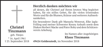 Anzeige von Christel Tinzmann von OM-Medien